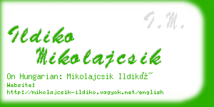 ildiko mikolajcsik business card